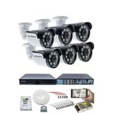 6'Lı Kameralı Güvenlik Kamerası Seti - 5Mp Sony Seculensli 1080P Ahd, 8 Warm Led, Colorvu Gece Renkli Görüş