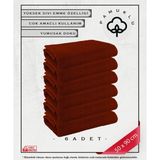6'lı Kırmızı %100 Pamuk Havlu Yüz ve Fitness Havlu Seti - Hassas Ciltlere Özel 6 Adet 50*90 CM - 50 x 90 cm