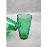 6'lı Kristal Cam Uzun Meşrubat Bardağı Yeşil Bardak Kokteyl 440 Ml