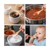 6’lı Küçük Ahşap Kaşık Seti 15 cm Doğal Ahşap Mini Kaşık Karıştırma Tadım Baharat Sos Servisi Bebek Besleme Için Dayanıklı Tencere Çizmez Ergonomik Sağlıklı Mutfak Kaşığı Seti - Option-1