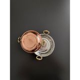 6'lı Kulplu Bakır Çerezlik-Kahvaltılık-Reçellik-Sunumluk Set (12 cm x 2,3 Cm)