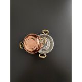 6'lı Kulplu Bakır Çerezlik-Kahvaltılık-Reçellik-Sunumluk Set (9 cm x 2,3 Cm)