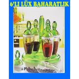 6Lı Lux Baharatlık Ve Tuzluk Setı Cam Gorunumlu "Indırımlı !!"
