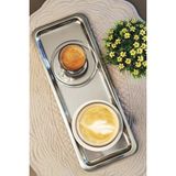 6'lı Lüx Paslanmaz Çelik Kahve Çay Sunum Tepsisi 33X13 cm Gümüş - Altın - Gümüş - Bakır - Seçenek 1