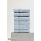 6'Lı Mavi Greek El Havlusu - 50X90 Cm, 225 Gr, %100 Pamuk, Spa Ve Otel Havlusu