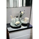 6'lı Mermer Desenli Yeşil Beton Banyo Seti Sıvı Sabunluk Diş Fırçalığı Aksesuar Takım TR25779