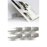 6'Lı Metal Görünmez Kitaplık Duvar Rafı Gizli Kitap Rafı Dekoratif Sihirbaz Raf Seti 11X7 Cm