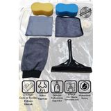 6'lı Mikrofiber Oto Yıkama Kurulama Araba Silme Bezi, Cam Bezi, Oto Eldiveni, Silecek, Sünger