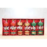 6'Lı Mini Atlı Karınca Noel Ağaç Süsü Renkli Ahşap Geleneksel Tasarım Çocuk Odası Ve Yılbaşı Süslemesi İçin Dekoratif Hediyelik (3 Renk Karışık) Vitrin