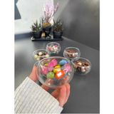 6'lı Mini Cidarlı Sosluklar, Lokum, Draje, Kahve Yanı, Çerezlik, Sunum Tabağı - Altın - Seçenek 1