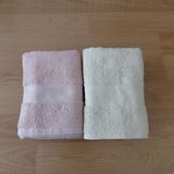 6'lı Pamuk 50x90 cm Banyo Havlu Seti, 3 Pembe + 3 Krem, Yumuşak ve Yüksek Su Emici, 6'lı El, Yüz, Saç, Baş Havlu seti