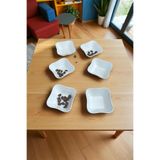 6lı Porselen Kase Çerezlik Sosluk Mini Boy 633