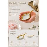 6lı Porselen Kase Çerezlik Sosluk Mini Boy, Altın Yaldızlı Lokumluk
