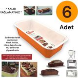 6'lı Renkli Karton Kek Kalıbı Seti, 19X9.5X5 Cm, Kullan-At, Pratik ve Şık Tasarım - Açık Beyaz - Gri - Seçenek 1