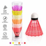 6’lı Renkli Plastik Badminton Topu Seti – Dayanıklı Shuttlecock