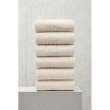 6'lı Rita Ekru El Havlusu - 50x90 Cm, 240Gr,%100 Pamuk, Spa Ve Otel Havlusu