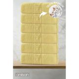 6'Lı Sarı Greek Banyo Havlusu - 70X140cm, 490Gr, %100Pamuk, Spa Ve Otel Havlusu