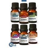 6'Lı Set 2 Esansiyel Uçucu Yağ Buhurdanlık Yağı Hava Nemlendirici Aroma Difüzörü Kokusu Esans 10Ml Set2