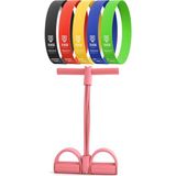 6lı Set Body Trimmer + Pilates Lastiği Seti Mekik Kürek Çekme Spor Kondisyon Egzersiz Aleti Pembe - Standart - Çok Renkli