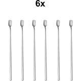 6'lı Set Çelik Kokteyl ve Kahve Karıştırma Kaşığı 21 Cm, Şık ve Dayanıklı Tasarım - Mercan