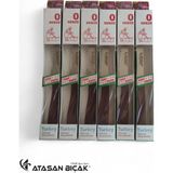 6'lı Set Steak Tırtıklı Bıçak Mutfak Bıçağı Bıçak Et Sebze Meyve Bıçak Seti 6lı - Kahverengi - 6 Adet