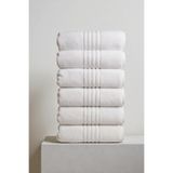 6'Lı Strip El Havlusu - 50X90 Cm, 225 Gr, %100 Pamuk, Spa Ve Otel Havlusu, Günlük Kullanıma Uygun