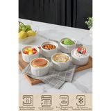 6'lı Sufle ve Kek Fırın Kabı Set - Krem