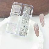6Lı Tırnak Metal Havyar Ve Parlak Süs Taşları 3 Boy Nail Art Süsleme Taşları Wn-524
