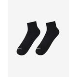 6'lı Unisex Yarım Taban Destekli Çeyrek Boy Çorap Siyah