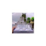 6'lı Üzüm Bardak Seti, Bubble Bardak, Bulut Bardak, Kahve Yanı Sunum Bardağı - Bej - 75 ml