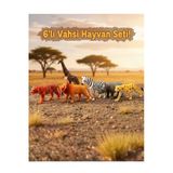 6'Lı Vahşi Hayvanlar Figür Oyuncak Seti - Eğitici Safari Ve Orman Hayvanları (Aslan, Kaplan, Zürafa)