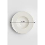 6'lı Valencia Makarna Tabağı 28CM Krem Rinart - 225 ml