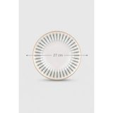 6'lı Valencia Makarna Tabak 27CM Dijital Sierra Rinart - 225 ml - Krem