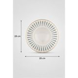 6'lı Valencia Makarna Tabak 28CM Dijital Sierra Rinart - 225 ml - Krem
