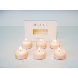 6LI VANİLYA SANDAL KOKULU BİTKİSEL TEALIGHT MUM SETİ