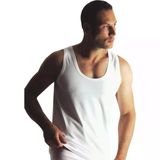 6'Lı Yıldız 00 Erkek Süprem Atlet Yüzde %100 Pamuklu Beyaz L