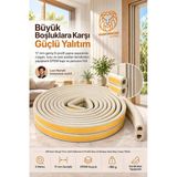 6M Beyaz 17Mm Geniş Kapı Pencere Bandı Kendinden Yapışkanlı D Profil İzolasyon Süngeri Kauçuk Fitil Hava Kesici 723797