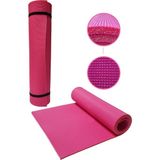 6mm Pilates Yoga Minderi Egzersiz Minderi Antrenman Minderi 150 x 40 cm Özel Desenli Minder - Pembe