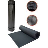 6mm Pilates Yoga Minderi Egzersiz Minderi Antrenman Minderi 150 x 40 cm Özel Desenli Minder - Siyah