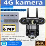 6MP 4G SIM kart takılarak internete bağlanabilir. Akıllı Güvenlik Kamerası – SIM kart desteği, H.265 sıkıştırma, iki yönlü ses, sesli uyarılar, TF kart depolama ve bulut depolama ile uyumlu