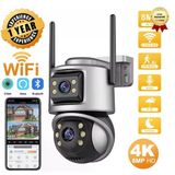 6Mp Çift Lensli Mini Ptz Wifi Güvenlik Kamerası – Gece Görüşlü Hareket Takipli Akıllı Kamera