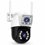 6MP Dual Lens WiFi Akıllı Güvenlik Kamerası, 360° Hareketli Dış Mekan IP Kamera, Ethernet WiFi Bağlantılı Beyaz LED IR Gece Görüşlü Çift Yönlü Ses İnsan Algılama IP66 Ev Ofis Bahçe Güvenlik Kamerası