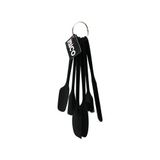 6PCS SİLİKON - SİYAH MUTFAK SETİ 2 KAŞIK - 3 SPATULA - YUMURTA FIRÇA METAL ASMA HALKALI (5477)