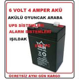 6V 4Ah IŞILDAK FENER KAMP LAMBA AYDINLATMA AKÜSÜ PİLİ 6 VOLT 4 AMPER KURU TİP AKÜ HIZLI KARGO