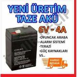 6v 4ah Işıldak Fener Kamp Lamba Aydınlatma Aküsü Pili 6 Volt 4 Amper Kuru Tip Akü