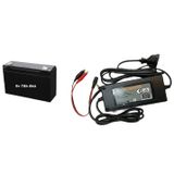 6v 7ah 20hr 6 Volt 7 Amper Akü + 6 Volt Şarj Cihazı Şarz Adaptör 3.5 Amper Pilsan Uyumlu