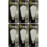 6W (46W) 3000K Sarı Işık E27 Duylu Soft LED ST64 Filament Ampul, 6 Adet - Amber