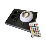 6W Müzik Çalarlı Tezgah Altı Aydınlatma Rgb Ledli Bluetooth Hoparlörlü Kumandalı Mutfak Aydınlatma - 1 Adet - Siyah