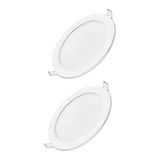 6W Sıva Altı Yuvarlak Slim LED Panel 3200K Sarı Işık 2 Adet - Çok Renkli