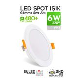 6W Spot Led Lamba Gömme Spot Işık 540Lm Beyaz Işık Tasarruflu Tavan Dolap Ev & Iş Yeri